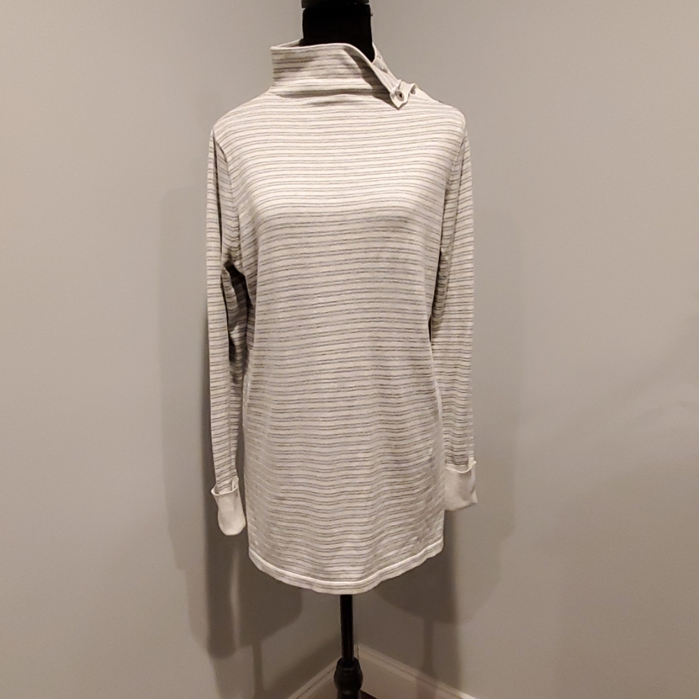 Aspen White and Gray Long Sleeve Shirt
